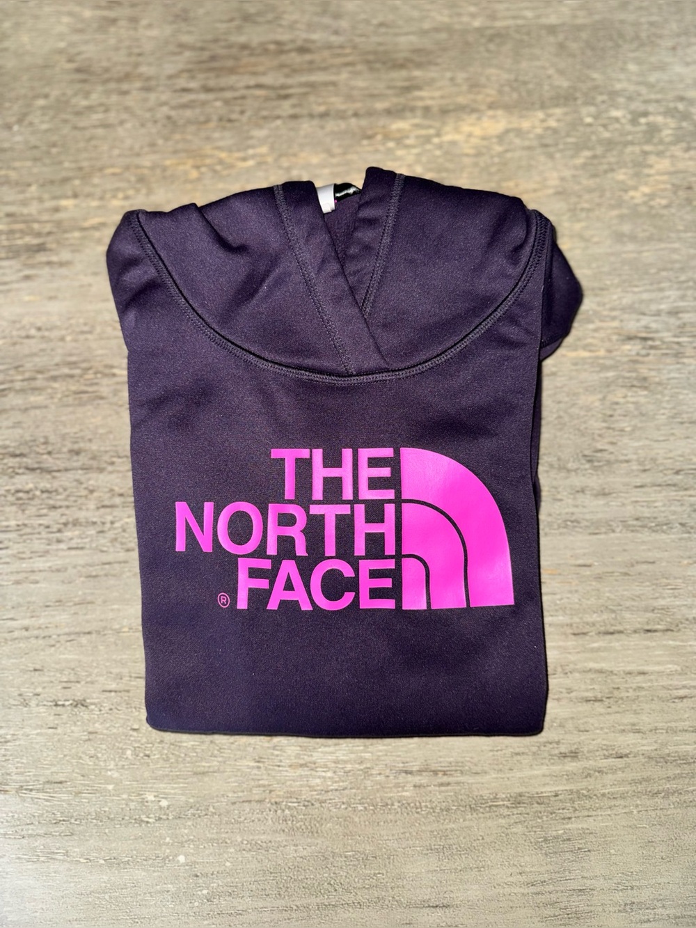 The North Face women’s ' Purple Pullover Hoodie with Pink Logo, size L - Picture 7 of 7